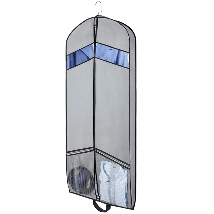 Custom breathable 120GSM non-woven fabric dust cover foldable garment bag for travel