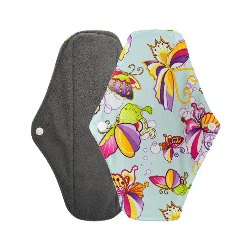 Low Price Wholesales Reusable Cloth Menstrual Pad Female Bamboo Charcoal Sanitary Pads
