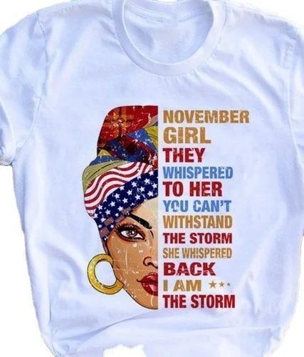 God says you are black girl is beautiful Magic T Shirt Women Graphic T-shirts Plus Size africa girl t-shirts prints