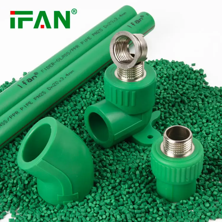 IFAN Hot Sale Plumbing PPR Pipe Fittings Plastic Water Tube PPR Connector Threaded Elbow Coupling PPR Fittings