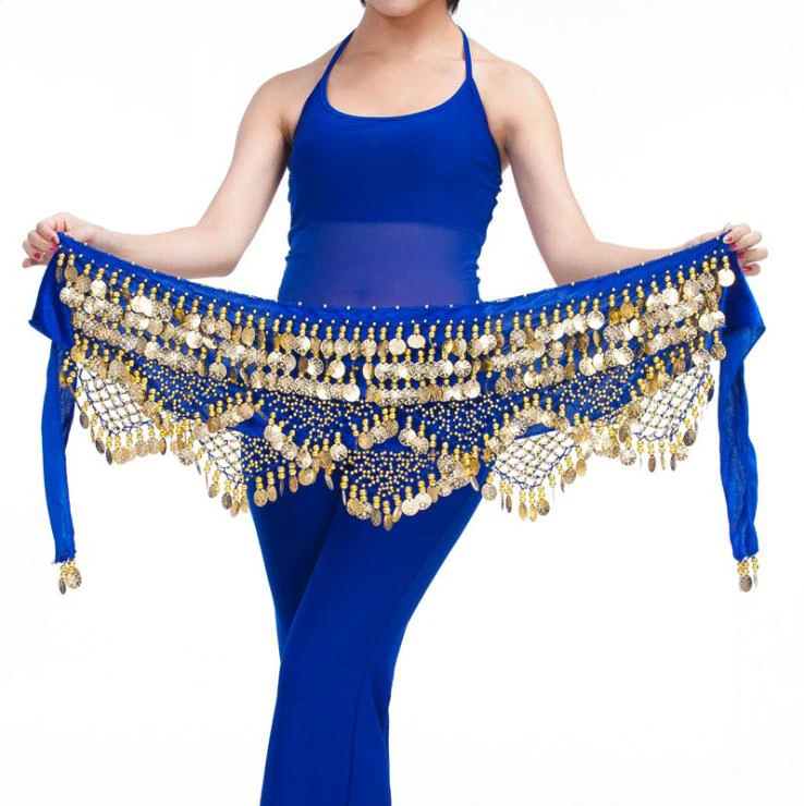 Hot selling belly dance bead belt in performance wear hip scarf