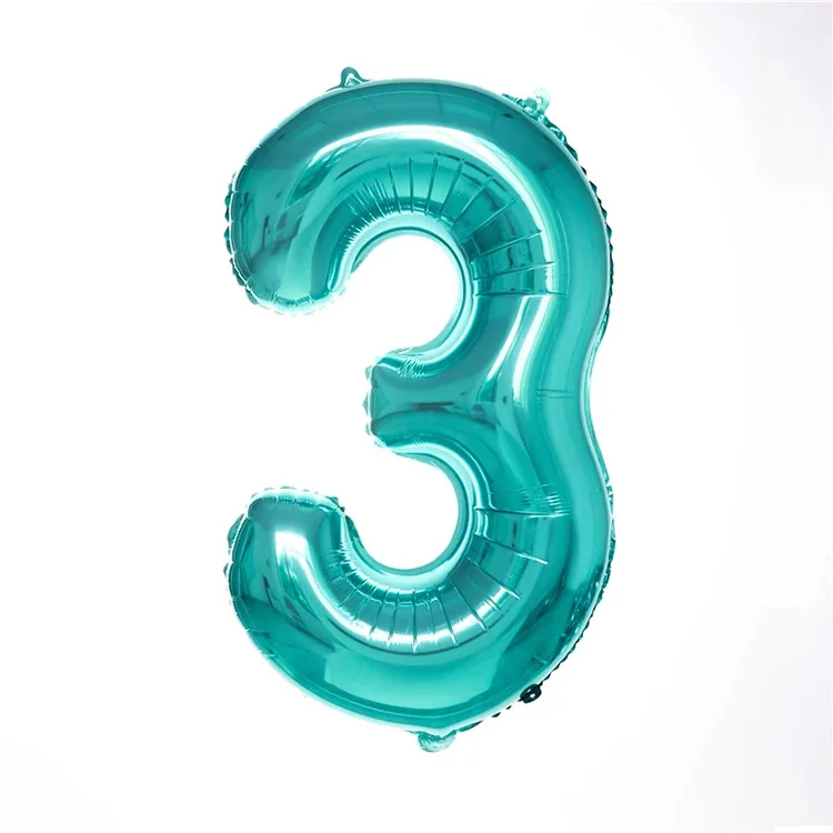 Украшения для свадебной вечеринки с номером Globos 32 дюйма T-Blue тонкое тело бирюзовый цвет гелиевые воздушные шары