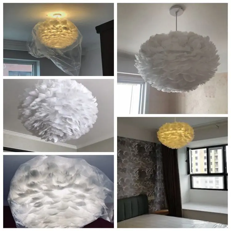 
feather lamp feather stand light light feather piece 