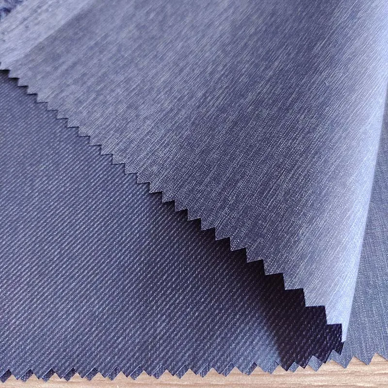 Factory Hot Selling Men Puffer Jacket Fabric Polyester Cationic Melange Fabric Sublimation Print PU Coated