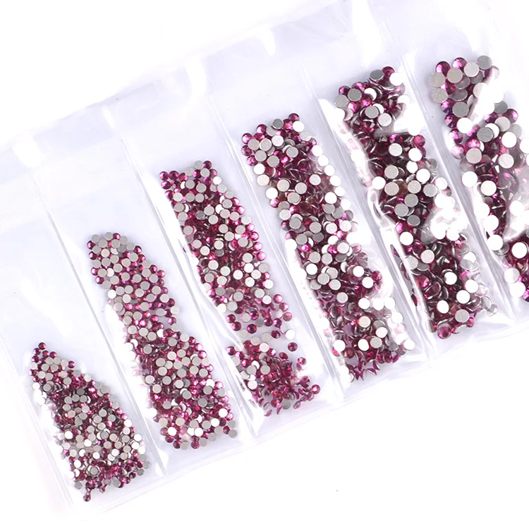 Высокое качество SS4-SS12 смеси супер блестящий дизайн ногтей стразы горячей фиксации, плоская задняя часть, горный хрусталь, камень для дизайна ногтей, с украшением в виде кристаллов