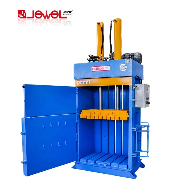 JEWEL factory price Hydraulic Vertical Scrap Aluminum Can Baler/waste plastic baling machine