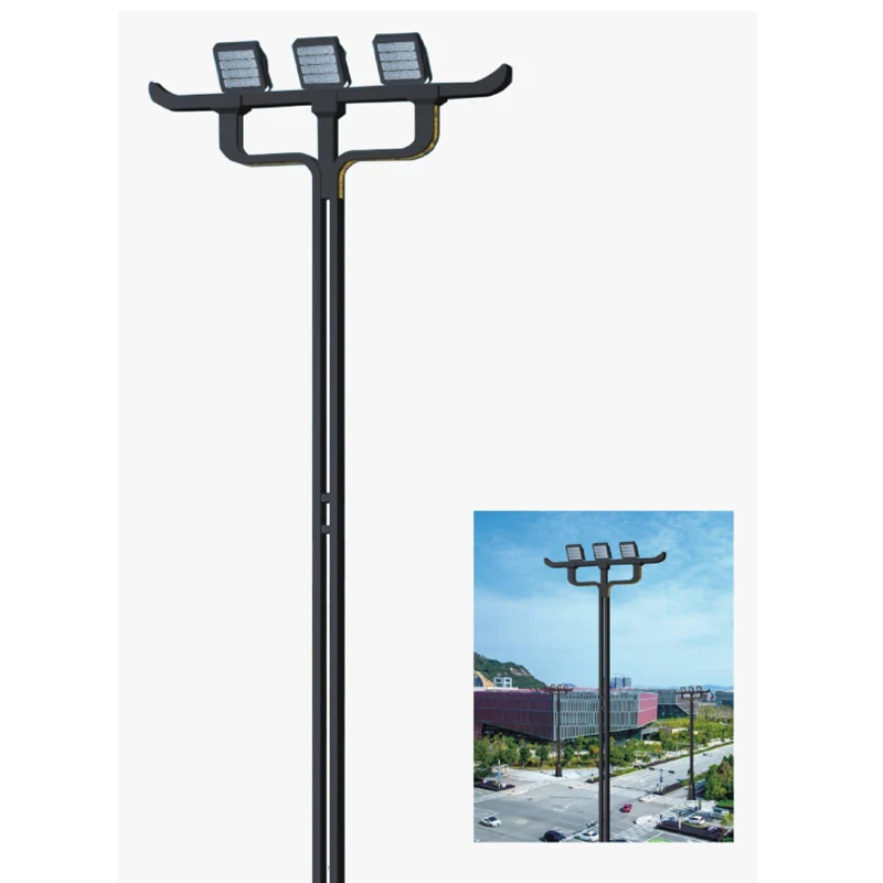 RGB/RGBW Modern Outdoor Decorative Driveway LED Yard Street Lamp Pole High Mast Light Pole LED Outdoor Stadium Lighting