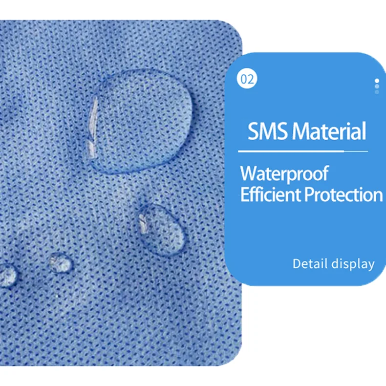 HOT! SMS Surgical gown / Disposable Sterile surgical gowns and drapes with level 3
