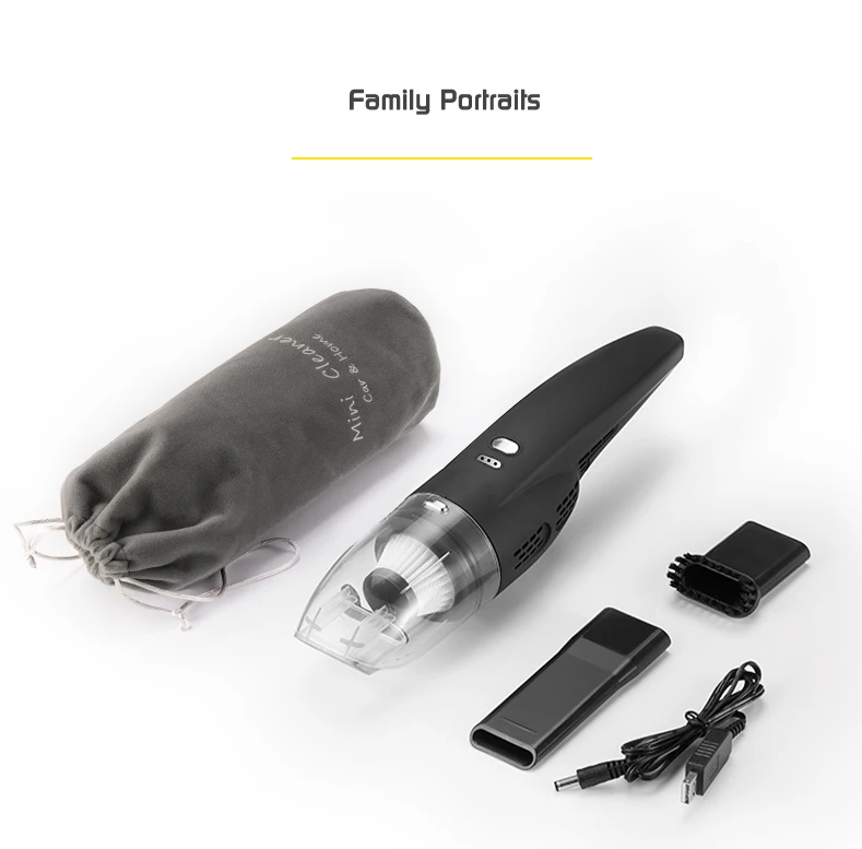 5200pa Portable Wireless Mini Car Vacuum Cleaner Rechargeable Handy Cordless cleaner for car  home pet cleaning