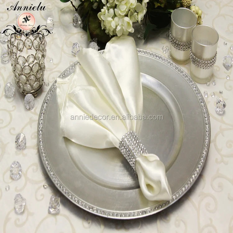 Wholesale fancy satin napkin sanitary napkin for wedding party table decorations use napkins for wedding centerpieces
