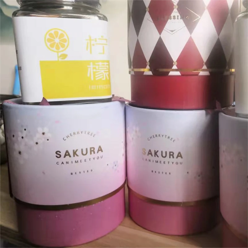HONGE Customized Cylinder Aluminium Foil Cardboard Tea Cans Paper Tube Canister for Food Packaging