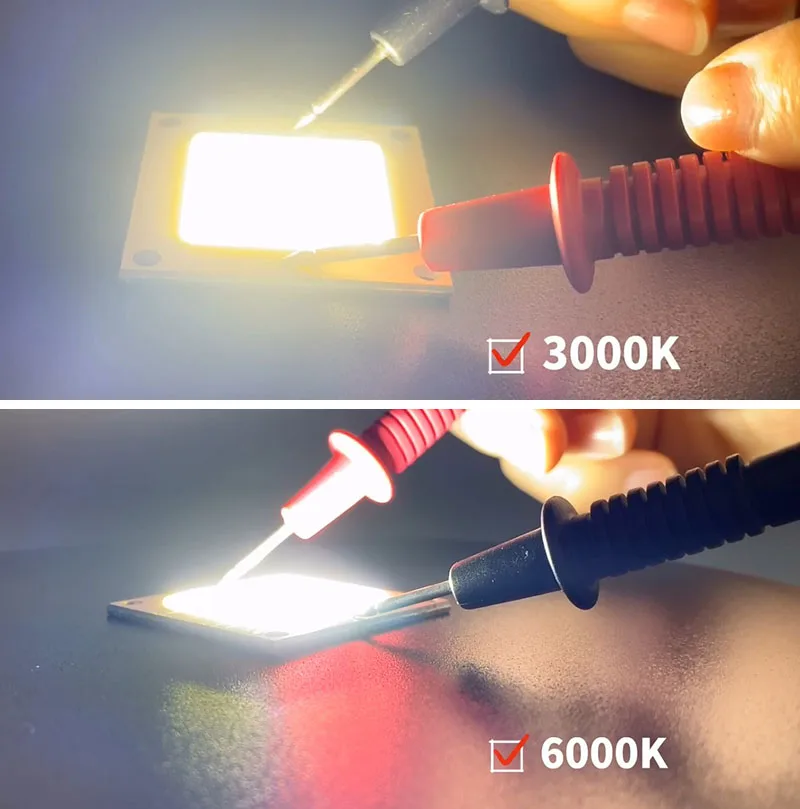 High Power 50W LED COB Chip White Red Green Blue Amber Color 12V LED Chip 4040mm