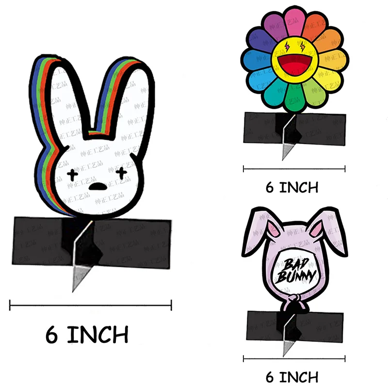 Foldable Bad Bunny Theme Party Decorations Paper Honeycomb Ornament