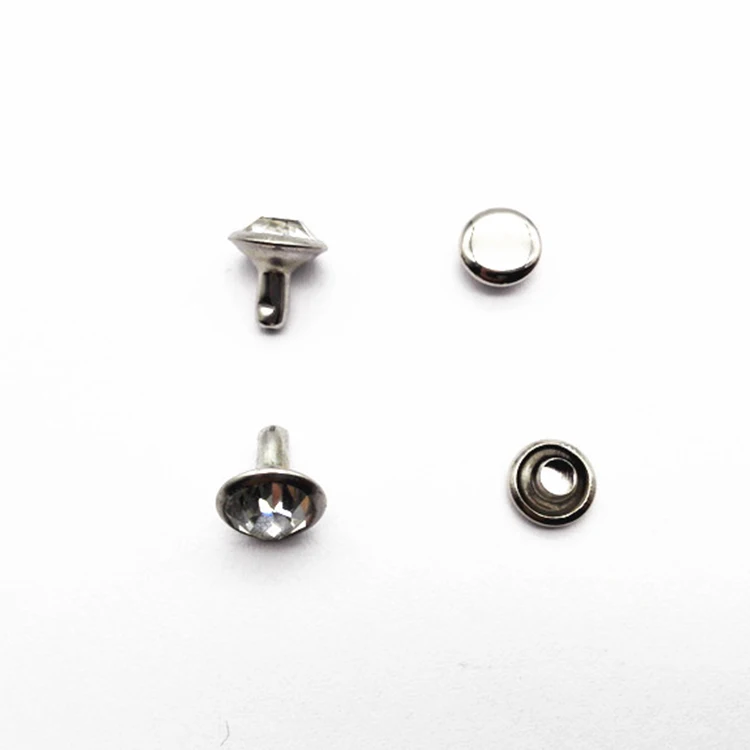 
Various Good Quality Custom Garment Rhinestone Rivet Closed End Buttons For Clothes 