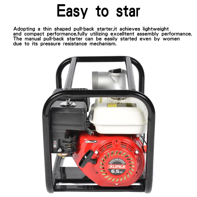 Pumping machine farm irrigation high head engine 2 3 4 inch small self-priming pump portable diesel gasoline motor pump
