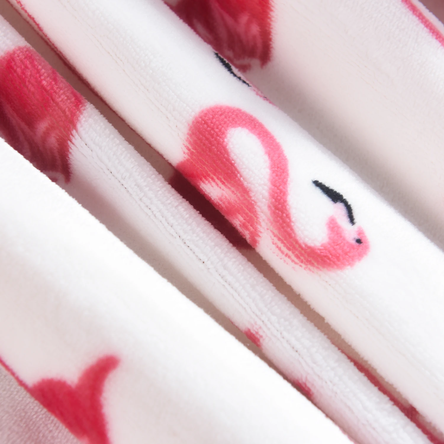 
U.S. Local Free Delivery Wholesale Cozy Flamingo Thick Velvet Fleece Sherpa Throw Blanket Flush Blanket for Bed and Couch 