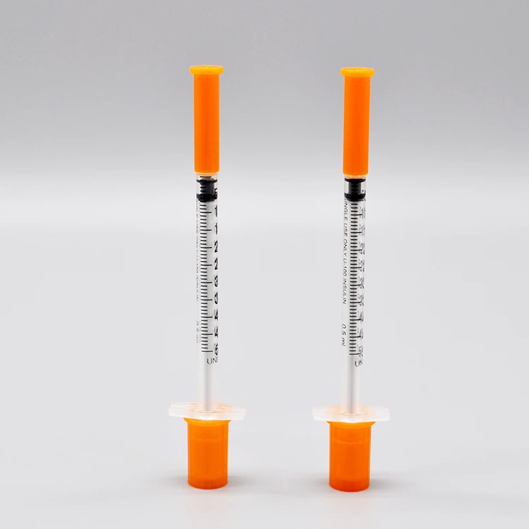 
Safety Wholesale Professional Disposable With Orange Caps U100 Insulin Syringe 31g 