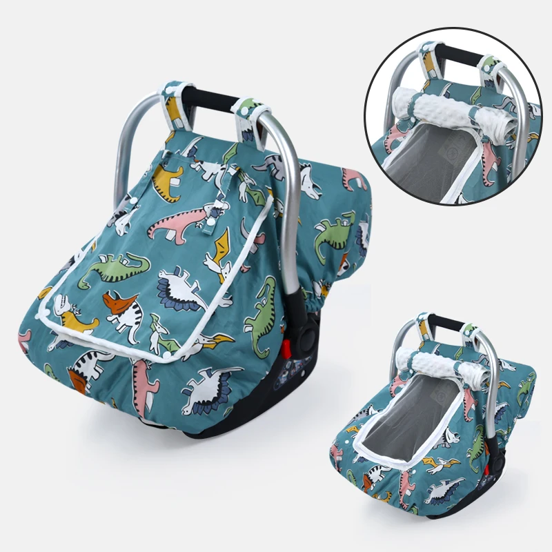 Hot Promotion Customized Cotton Baby Carriage Cover Luxury Style Comfort Baby Car Seat for Stroller with Mesh Fabric