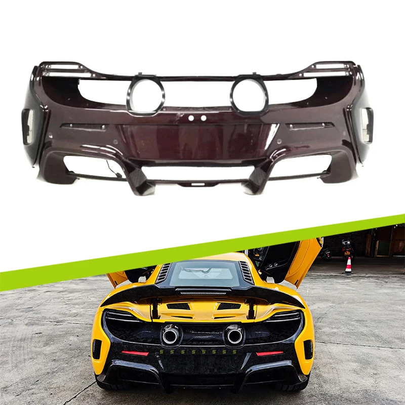 Carbon Fiber Body Kit for 2011 to 2014 Mclaren 12C 625 650 Dry Carbon 675LT Style Rear Bumper