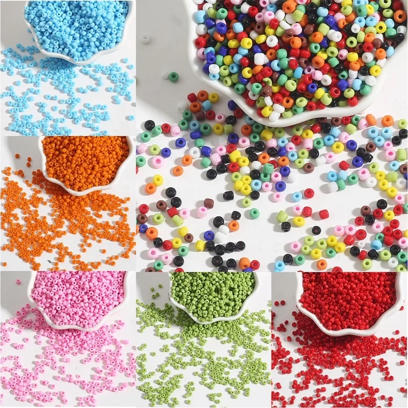 2/3/3mm high gloss glass rice beads for making jewelry bracelets necklace accessories DIY
