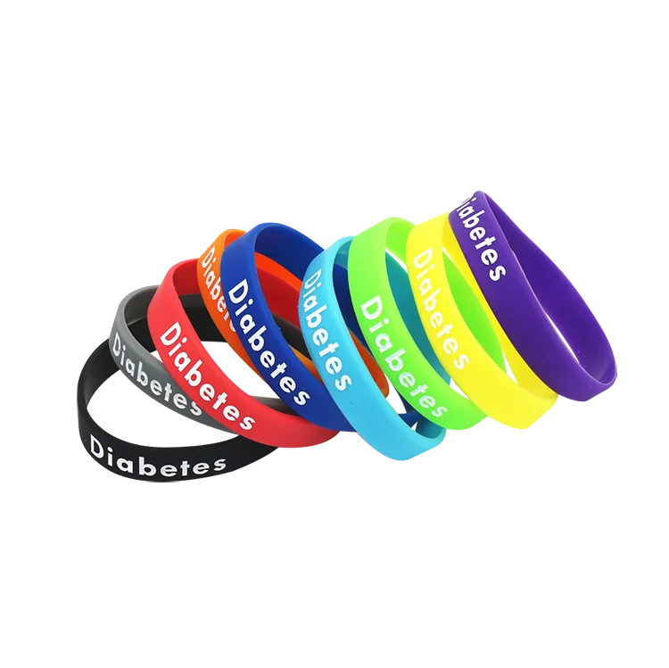 Cheap Promotional Custom Logo Design en Thin Rubber Silicone Bracelet Material Wrist Bands Customised Silicone Wristband