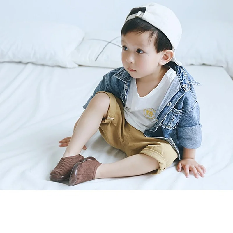 Spring Summer Anti-Slip Soft Rubber Sole Slip-On Breathable Toddler Baby Shoes Baby Sock Shoes