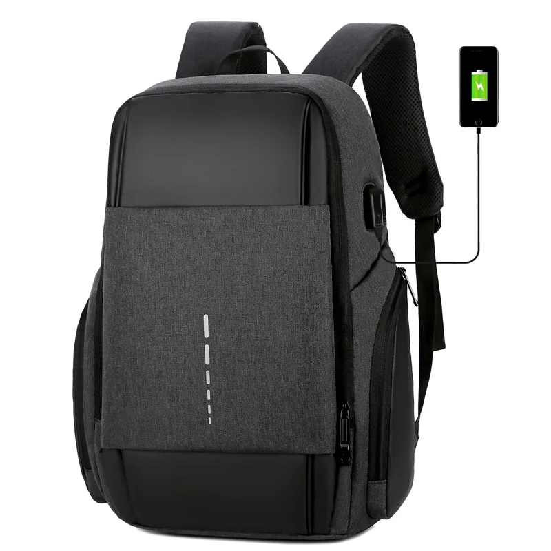 New Arrivals Custom Waterproof Durable Black Travel School USB Mochila Listening Music Reflective Business Backpack For Mens