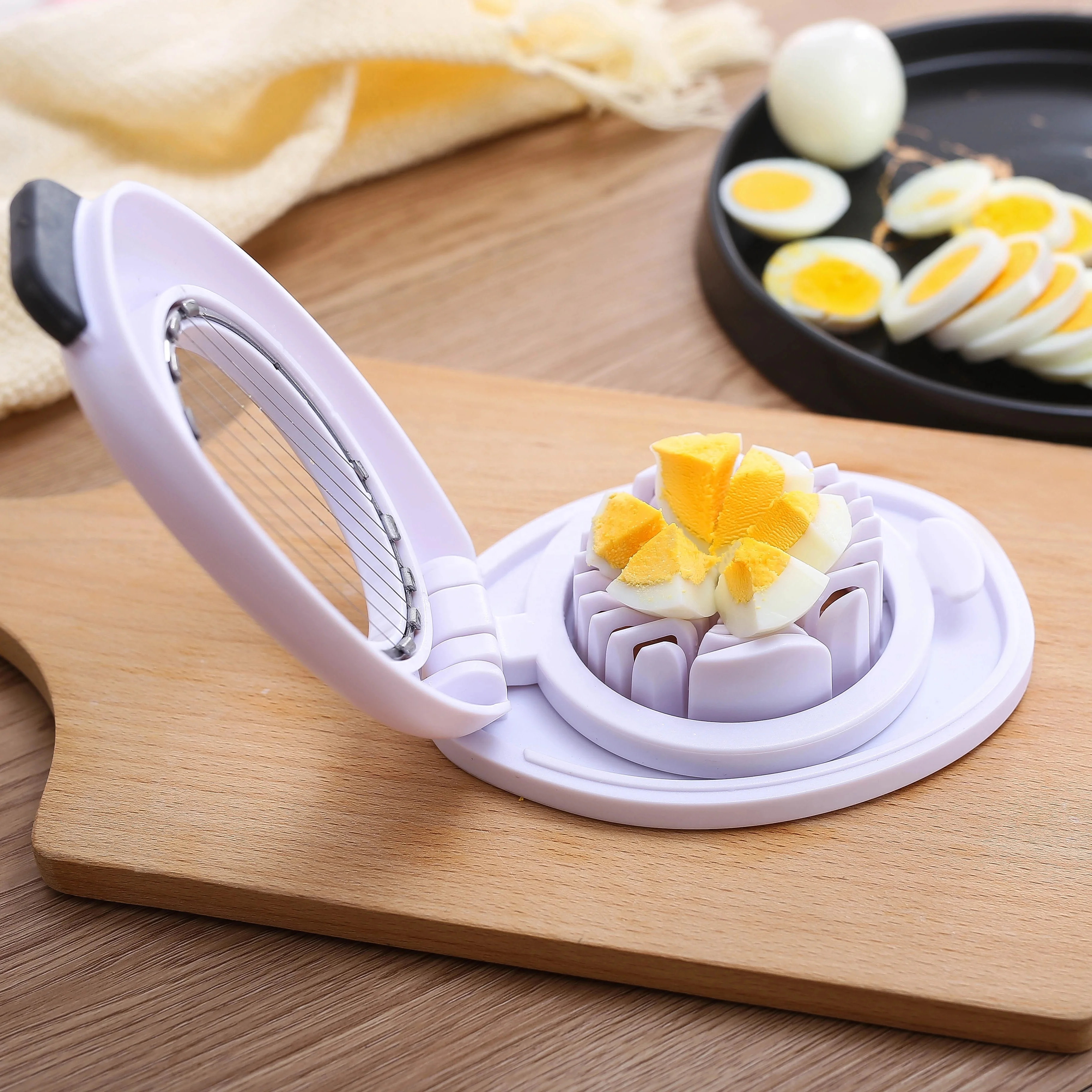 factory custom multipurpose kitchen fruit vegetable stainless steel wire boiled egg slicer section cutter