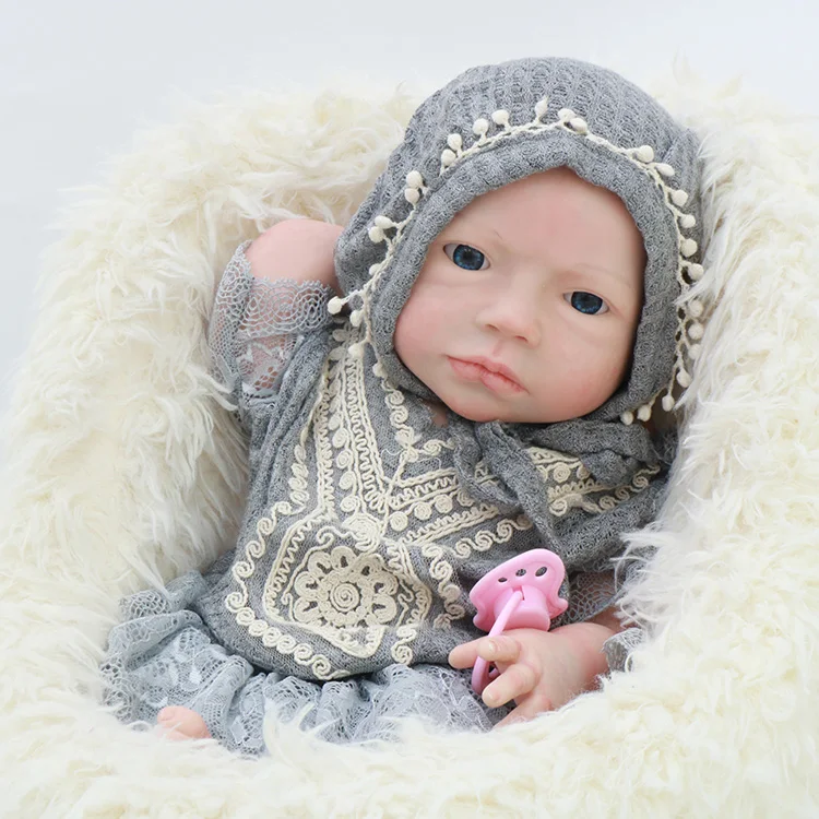 Cheap Real Silicone Alive Toy 18 Inch Lifelike Soft Vinyl Bebe Reborn Doll Boneca Baby Dolls For Kids