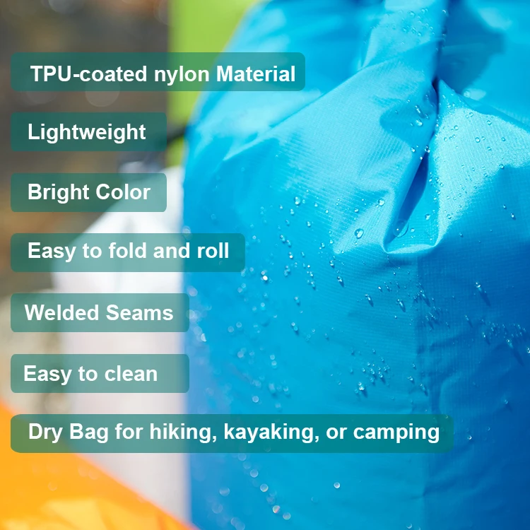 Flexible MOQ Customized Color Size Logo 2L 5L 10L 12L 15L 20L 30L Lightweight TPU Waterproof Dry Bag for Outdoor and Water Based