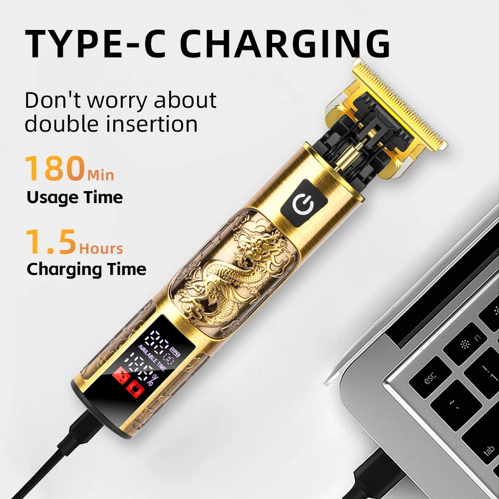 Kezu Trimmer Hair Clipper Rechargeable Hair Cutting Machine - Professional Barber Supply, Supports Customized Logo, Hair Trimmer