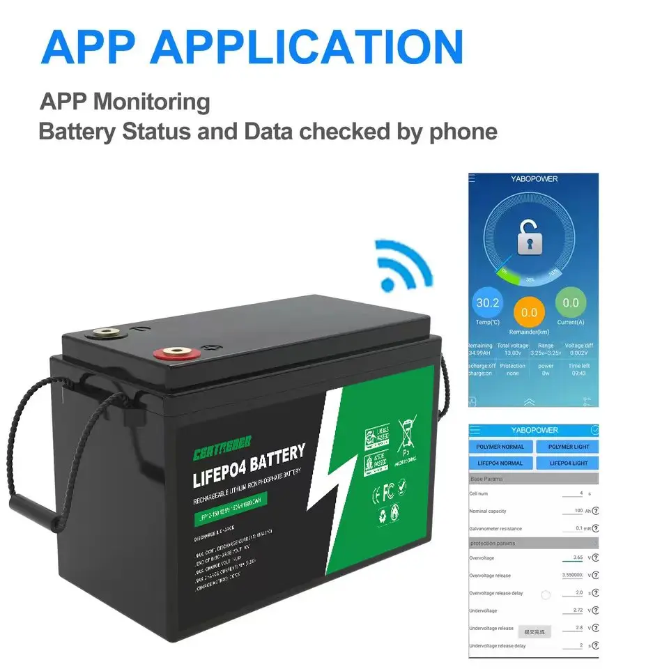 Застрахованный Аккумулятор для уборки ковров Lifepo4 24V 200Ah