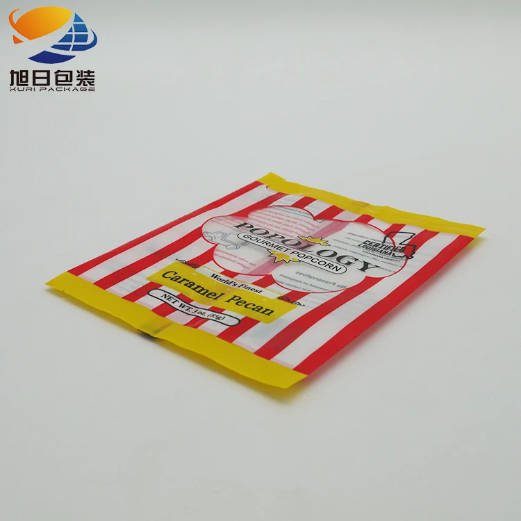 
Custom printed heat seal snack food packaging back sealed popcorn packing pouches snack food bags 