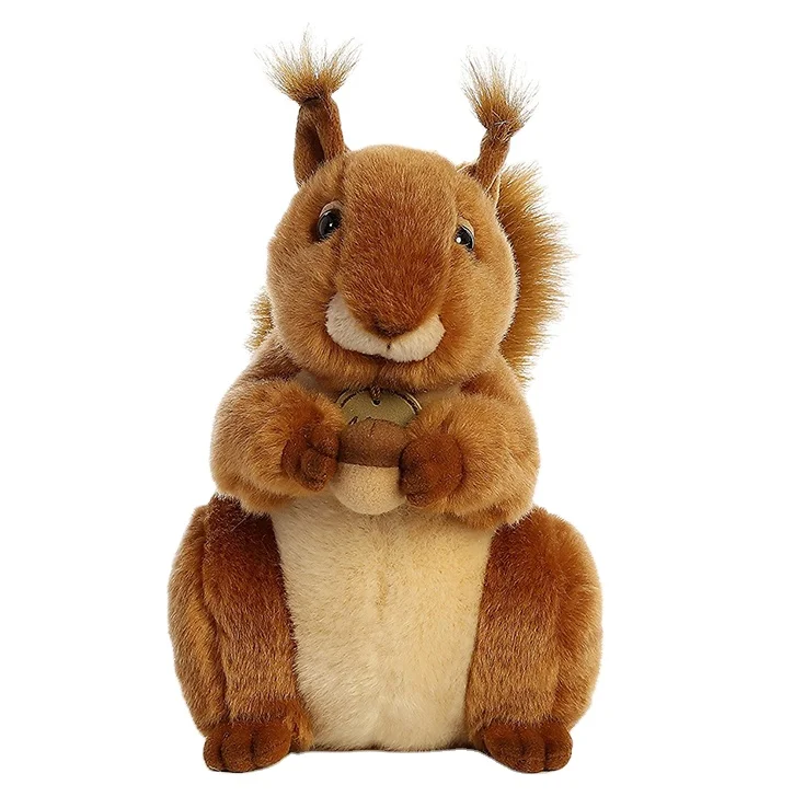 Cute custom stuffed brown stuffed animal plush squirrel toy