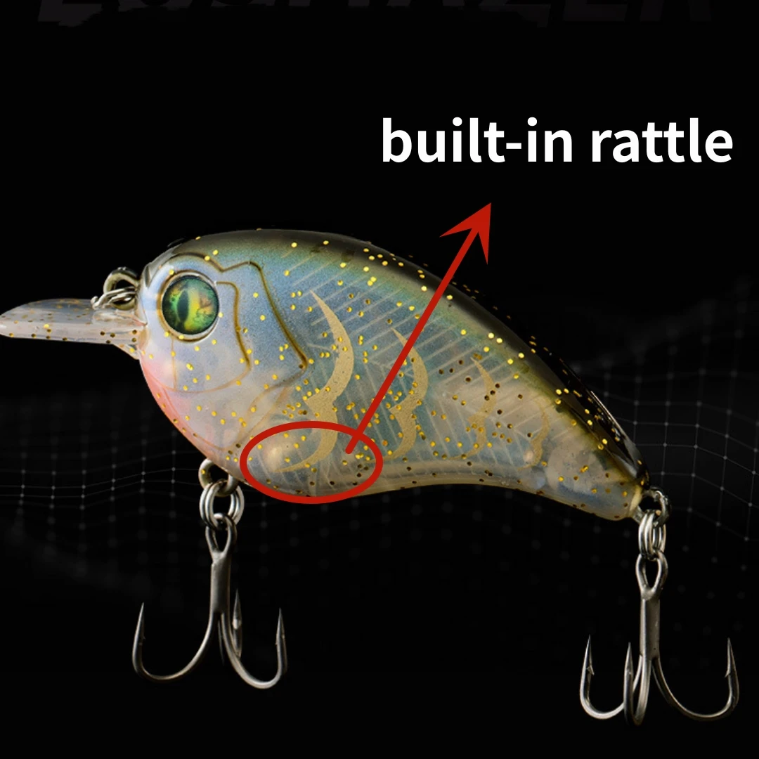New 71mm 9g Topwater Crankbait Hard Plastic Floating Minnow Fishing Lure Rattling Balls Crank Isca Artificial Pesca