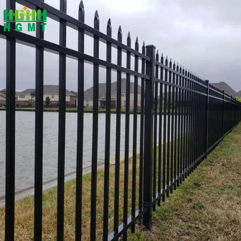 Wholesale heavy duty 6ft x 8ft Powder-coated  Ornamental Steel Tubular Fence Panels For Sale