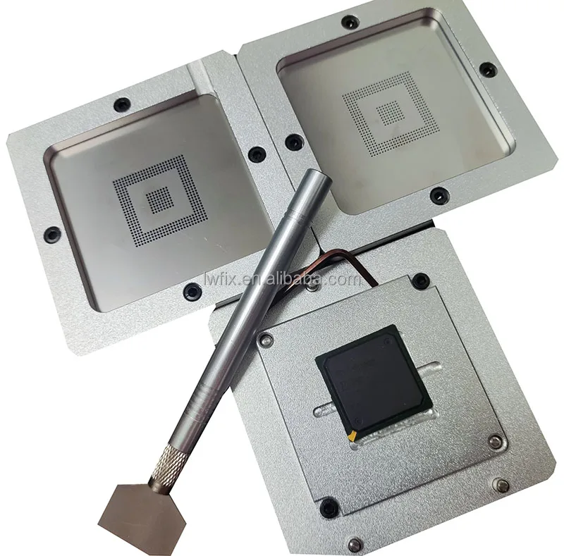 Aluminium Alloy BGA Reballing Kit Stencils & Planting Fixtures for Electronics Chip Rework & Repair for Soldering Station