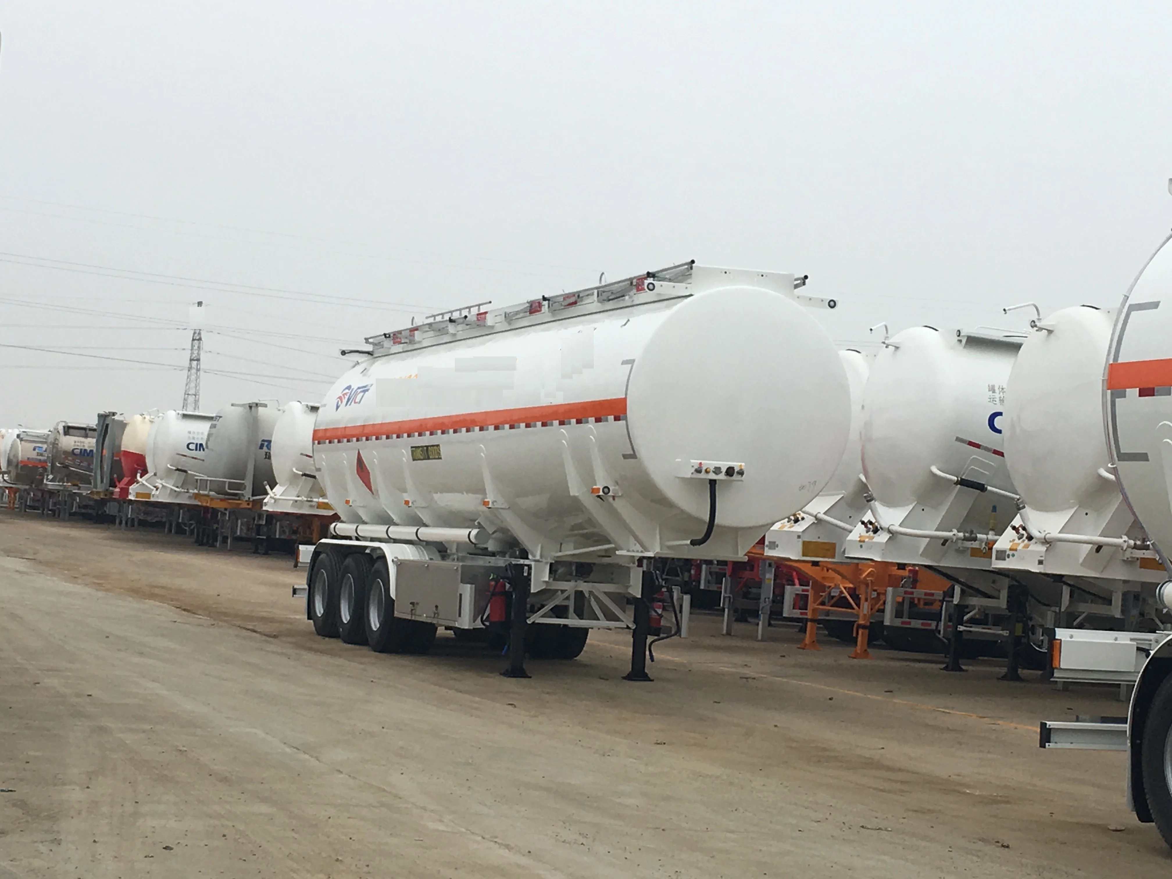 
CIMC brand 45m3/45000L 6 compartments aluminum fuel tanker oil tanker trailer 