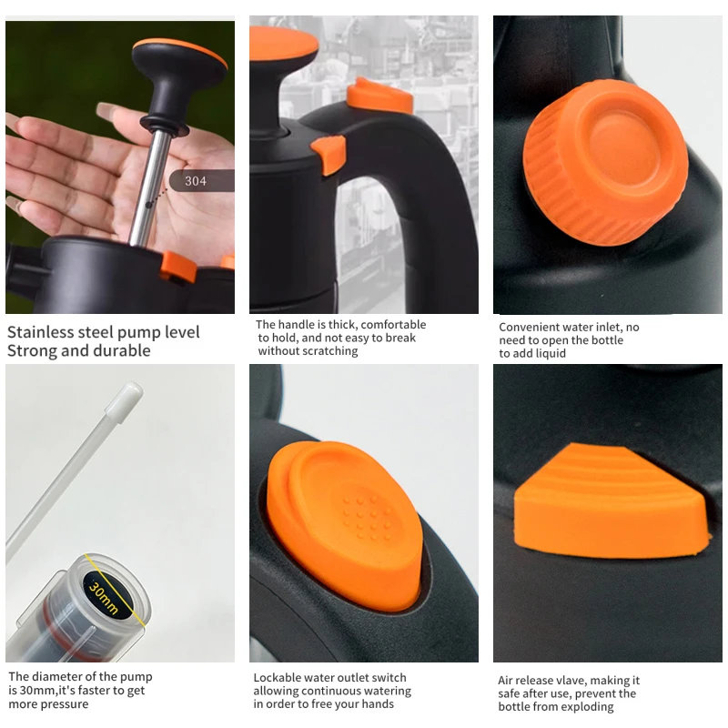 2L Sprayer with Water Inlet FKM Seal Ring Sprayer Plastics Bottles for Pesticides For Chemicals Cleaning Sprayer