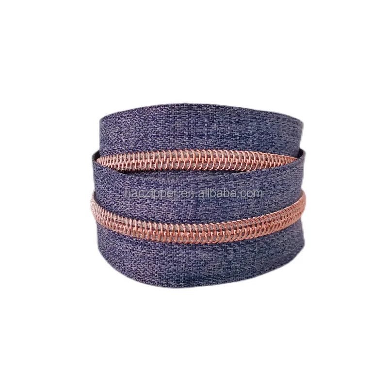 #5 Denim tape rainbow  nylon zipper