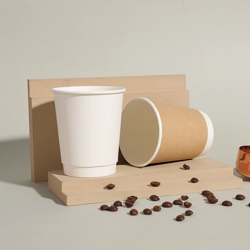 Высококачественные бумажные стаканчики 8 унций 12 16 20 кофейные для горячих напитков Одноразовые крафт-бумаги на заказ