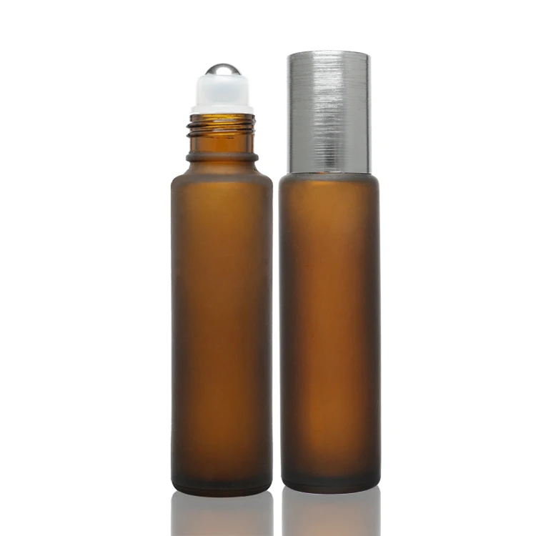 factory wholesale Amber10ml  glass Roll On Bottles With Stainless Steel Roller Ball for Essential Oils