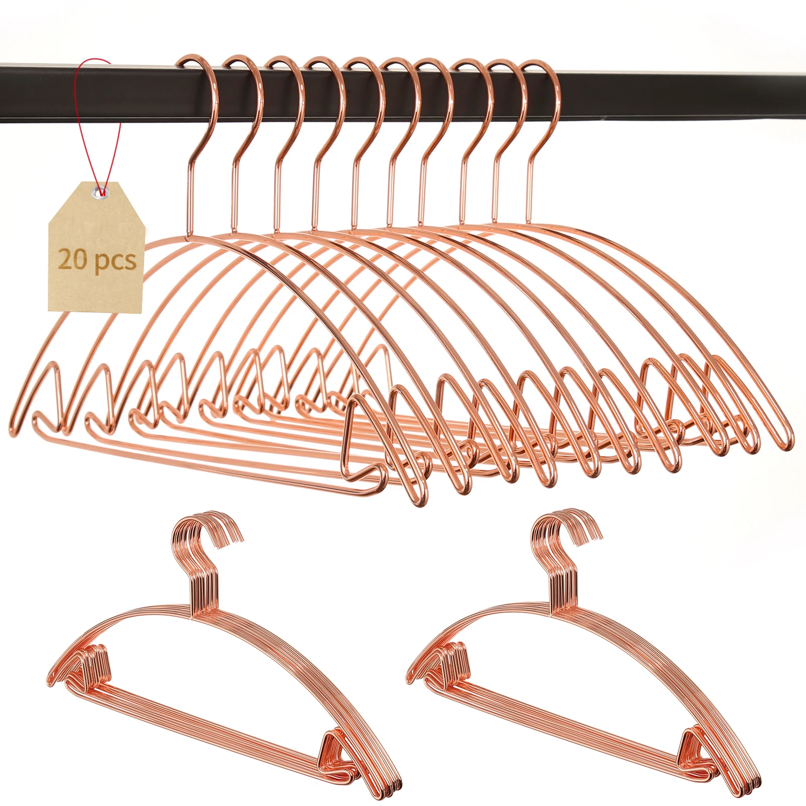 Luxury Metal Coat Clothes Hangers Rose Gold/Gold  Multifunction Dry Clothing Hangers