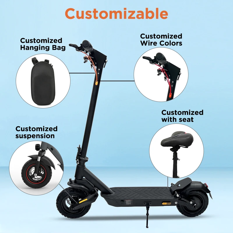 kepow rear drum brake off-road scooter E9GS 500/800w powerful motor max speed 45km/h aluminum alloy electric scooter