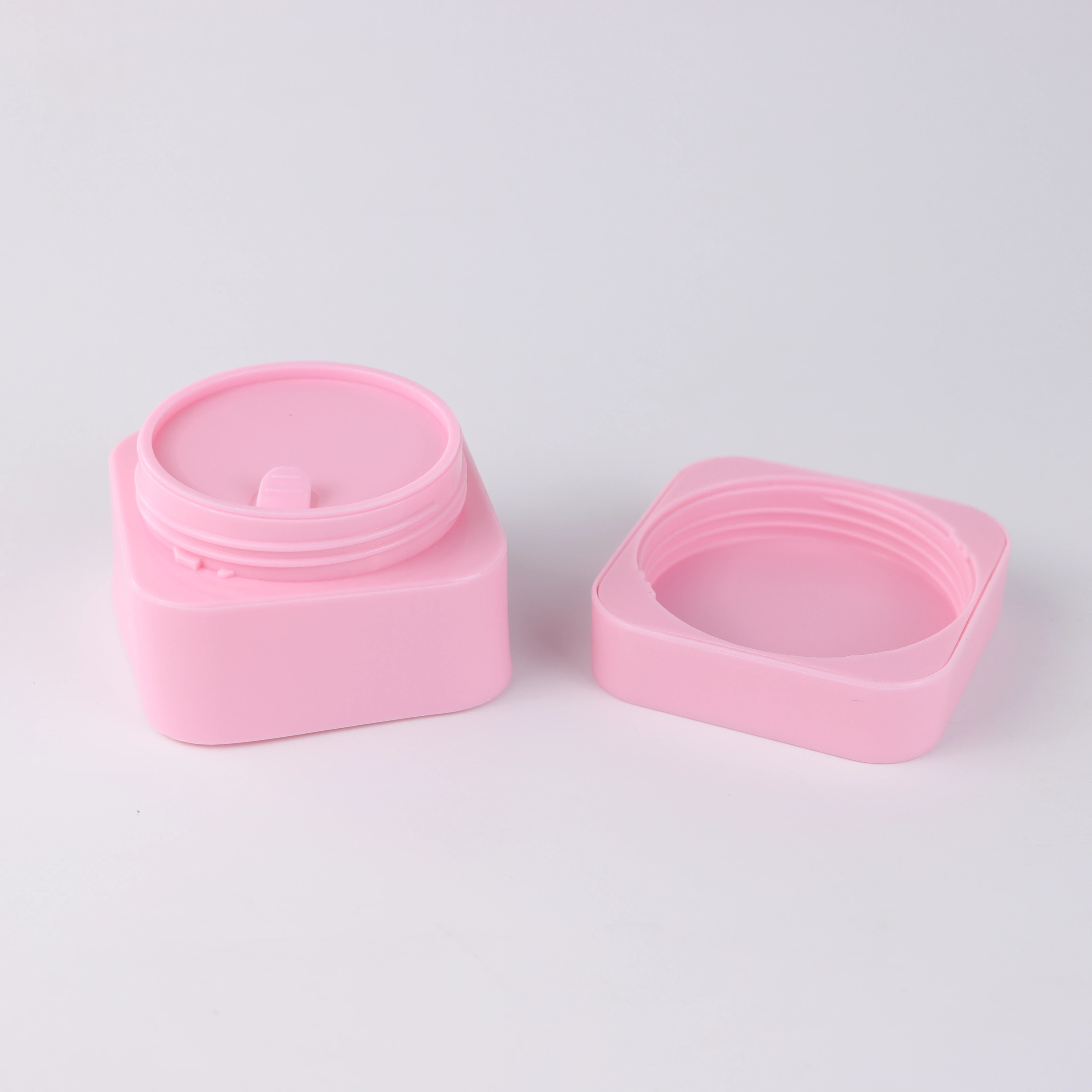 5mL 10mL 20mL 30mL 50mL PP plastic colorful double layer frosted square cream jar