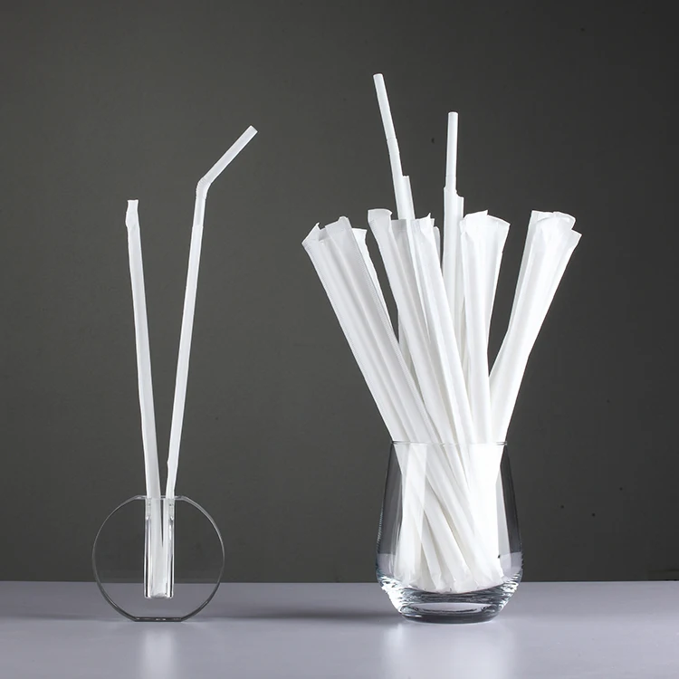 100% Biodegradable Compostable drinking no plastic corn starch eco pla straw in stock