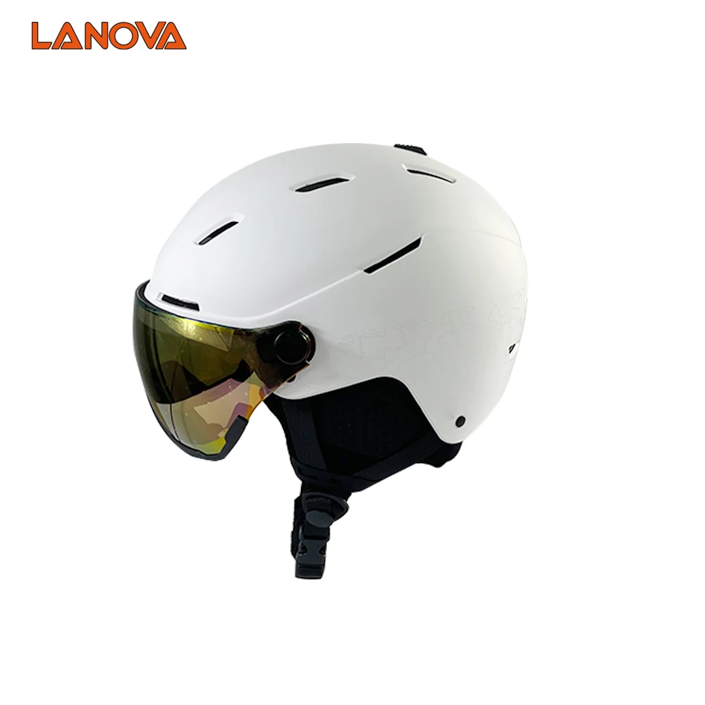 
Good price high density EPS Warm Ski Snowboard Protective Safety Helmet with lens 
