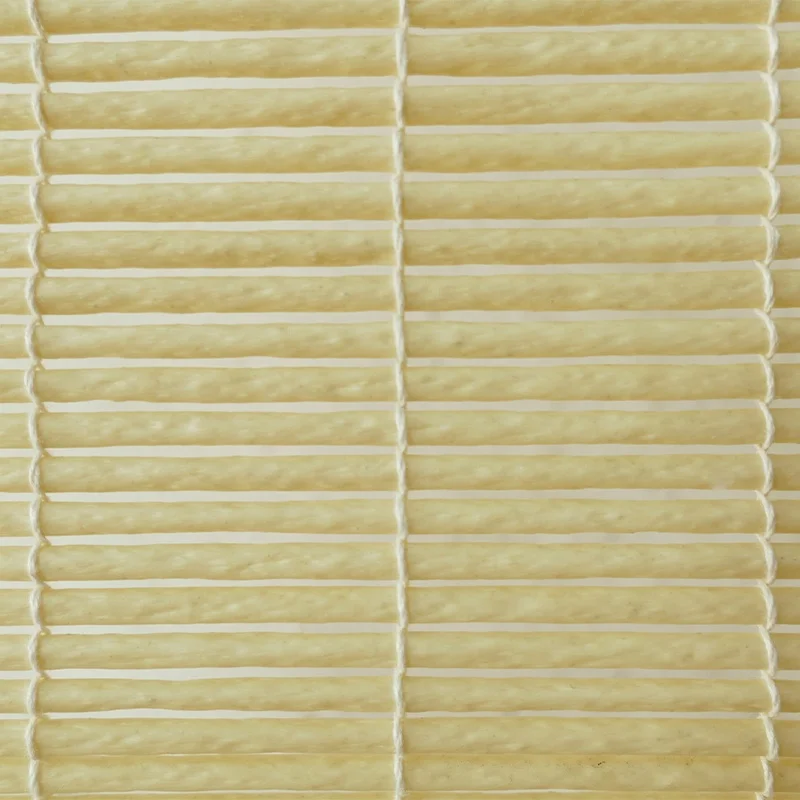 Living Space Source Factory Wholesale PVC Woven Rattan Hand Shaking Roller Blinds Rolling Up Window shades Interior Office Use