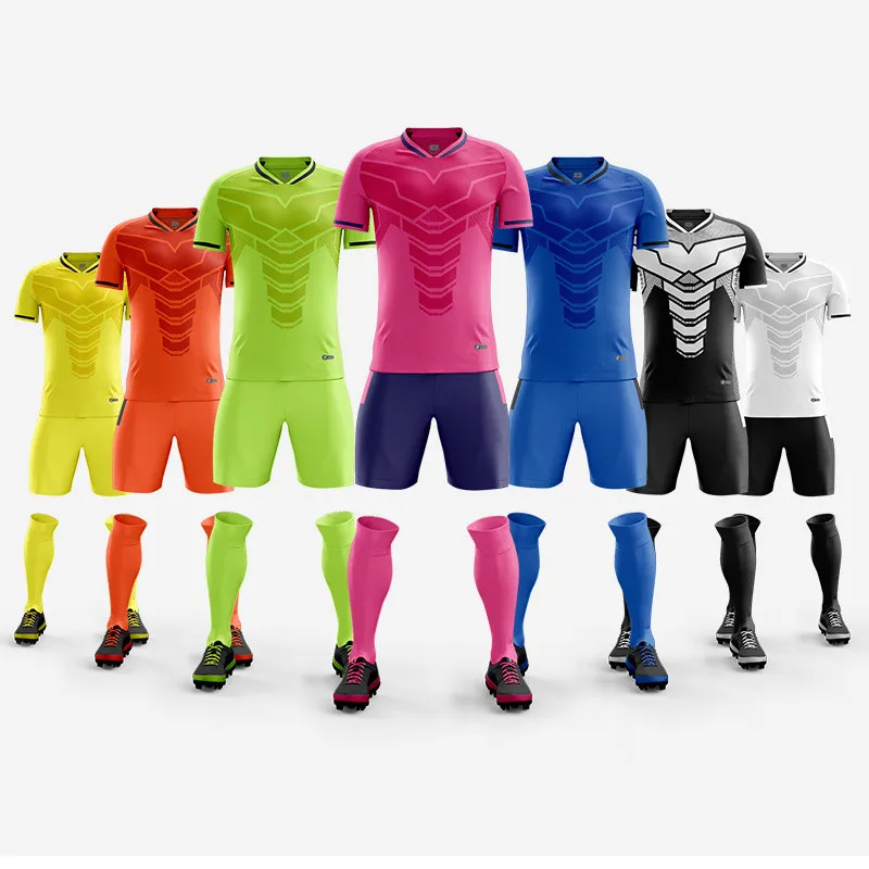 Factory wholesale cheap soccer training jersey mens football uniform quick dry sportswear custom logo team suits