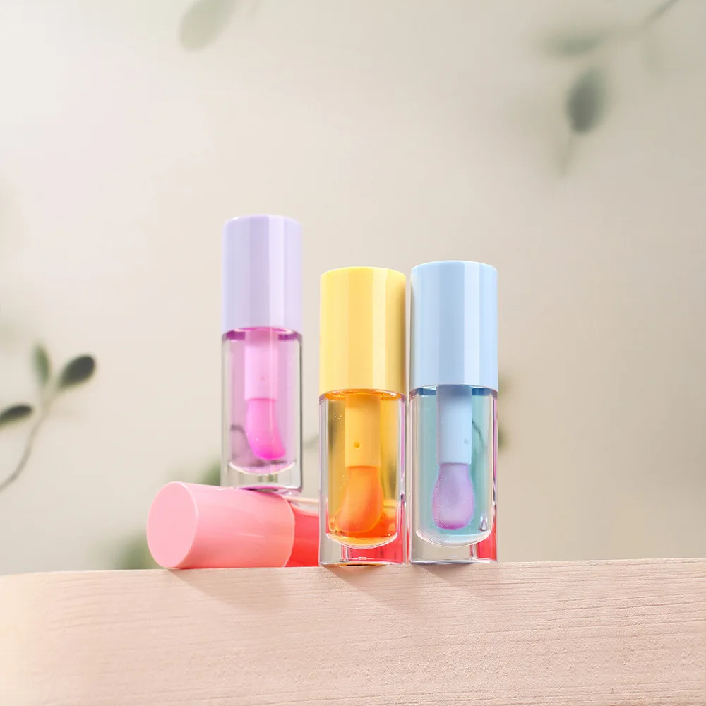 Colorful macaron color tube beauty product wholesale manufacturer cosmetics lip gloss containers lip oil  plumping lip oil